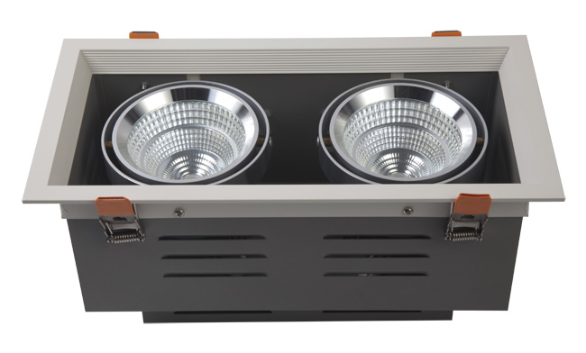 G09系列COB雙頭格柵射燈24W G09系列COB雙頭格柵射燈24W