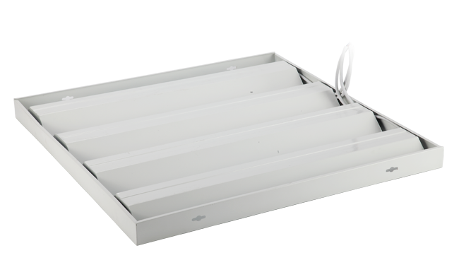 2.	華輝照明占地10多萬平方米，十幾條生產(chǎn)線，年生產(chǎn)上千萬套LED格柵燈盤廠家,產(chǎn)品有T8格柵燈盤，T5格柵燈盤，明裝格柵燈盤，暗裝格柵燈盤。