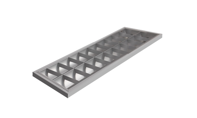 2.	華輝照明占地10多萬(wàn)平方米，十幾條生產(chǎn)線，年生產(chǎn)上千萬(wàn)套LED格柵燈盤(pán)廠家,產(chǎn)品有T8格柵燈盤(pán)，T5格柵燈盤(pán)，明裝格柵燈盤(pán)，暗裝格柵燈盤(pán)。