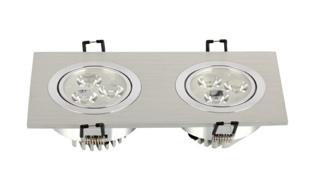 LED豆膽燈 6W 開孔178x83mm射燈 燈珠貼片LED 雙頭格柵射燈 LED豆膽燈 6W 開孔178x83mm射燈 燈珠貼片LED 雙頭格柵射燈