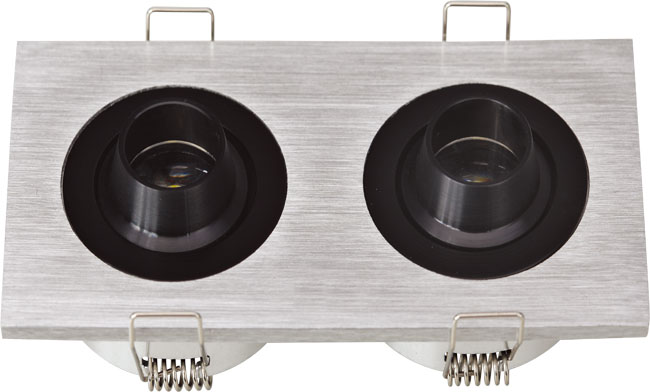 LED G03系列雙頭(帶豬嘴)開孔99x50mm格柵射燈 LED G03系列雙頭(帶豬嘴)開孔99x50mm格柵射燈