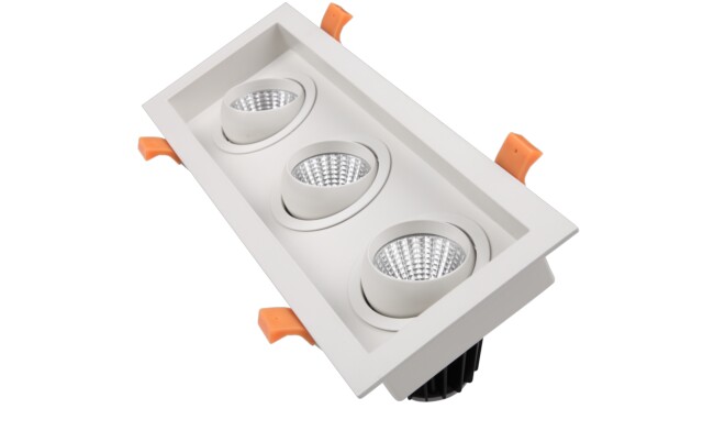 G13系列 3x9W 三頭COB格柵射燈 開(kāi)孔尺寸95x290mm G13系列 3x9W 三頭COB格柵射燈 開(kāi)孔尺寸95x290mm